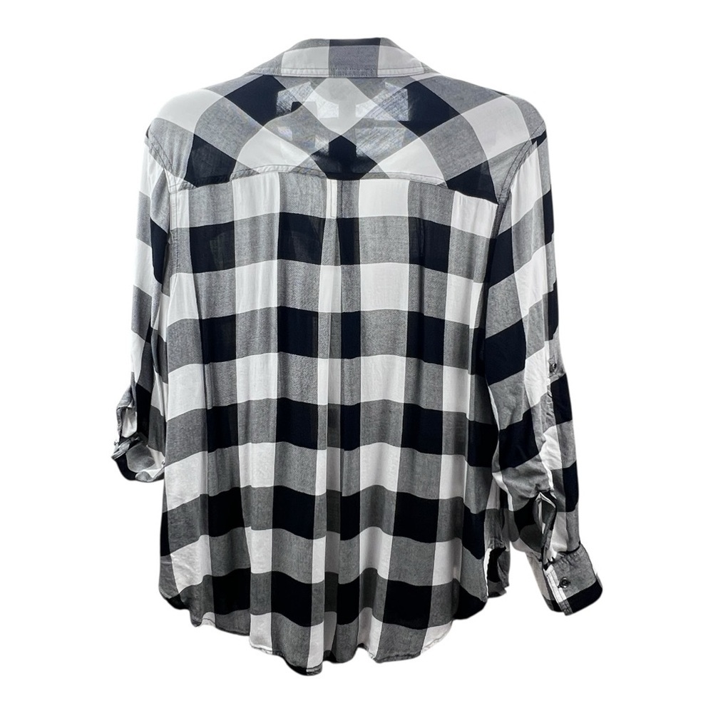 Rock & Republic Monochrome Checkered Button Down Shirt - Picture 2 of 7